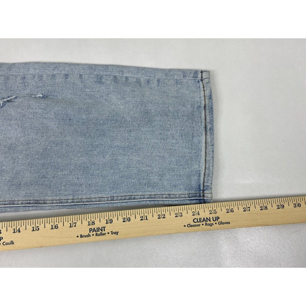Risen Women 1XL Jeans Boyfriend Fit Straight Leg Distressed Light Wash NWT - Picture 15 of 16